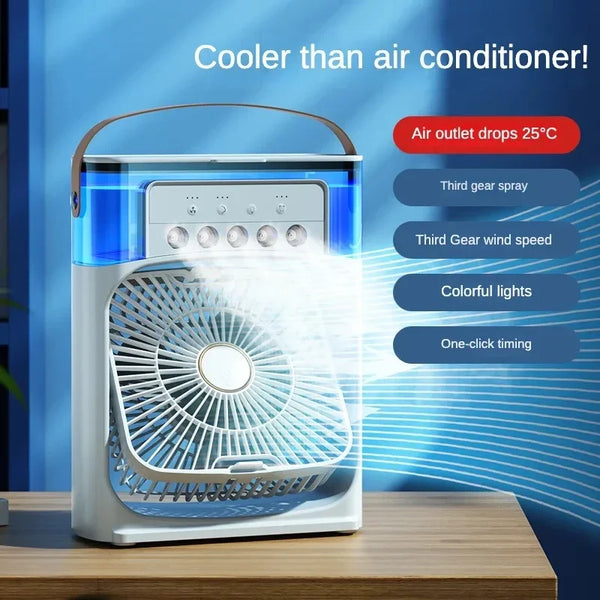 2024 Humidifier Fan AIr Conditioner Household Small Air Cooler Hydrocooling Portable Air Adjustment For Home 3 Speed Fan